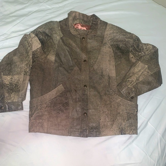 The Leather Ranch Jacket Women’s Size 1/22” P2P 24” Length 26” Sleeve Vintage - Picture 1 of 8